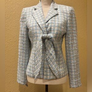 Elegant Blue Bellissima Tweed Women's Jacket